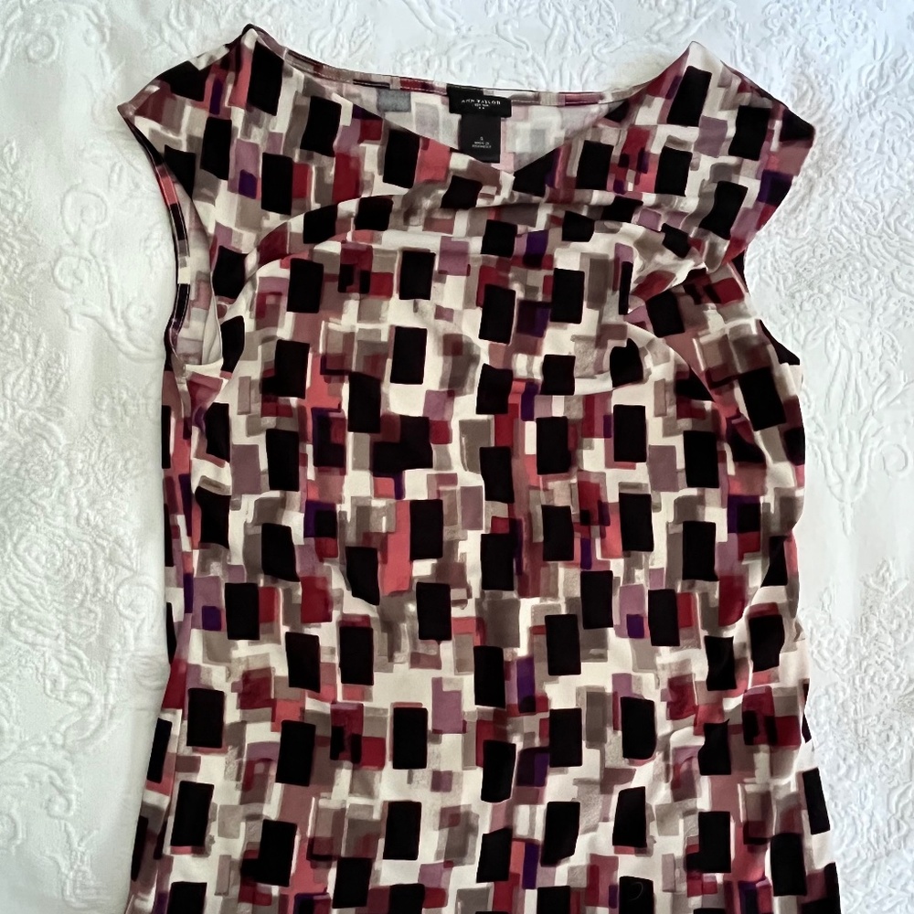 Geometric Crepe Top